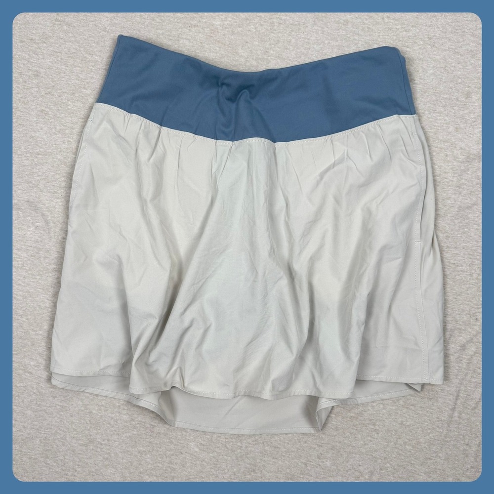 Aventura Skort Women's Tan Blue Athletic Skirt Shorts Tennis Golf‎ Hiking